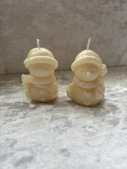 Snowman Candles